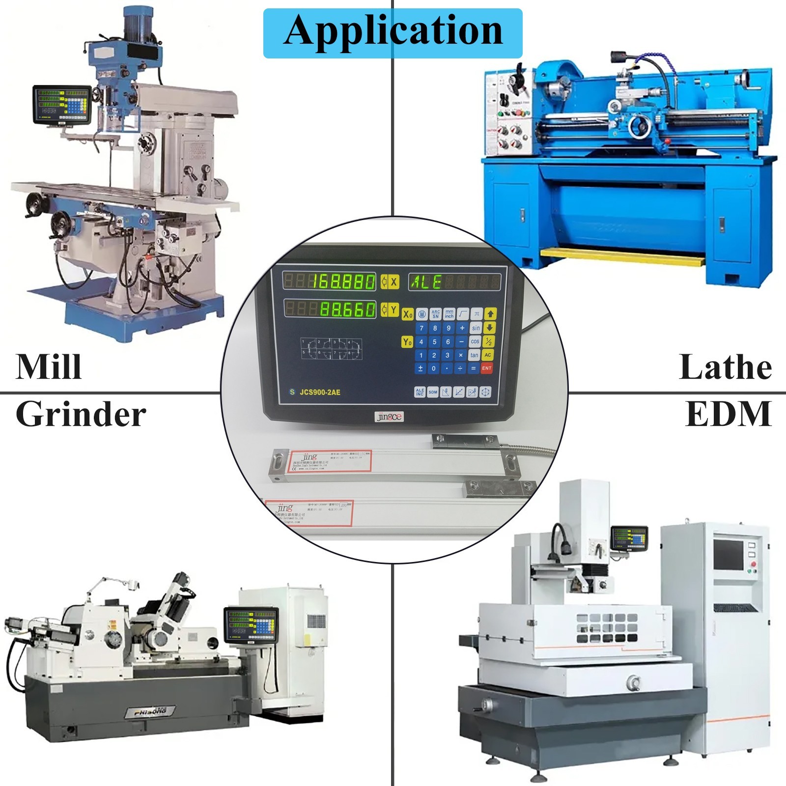 Digital Readout 12″ & 36″ Linear Scale w/ DRO 2 Axis Kit for Bridgeport Mill