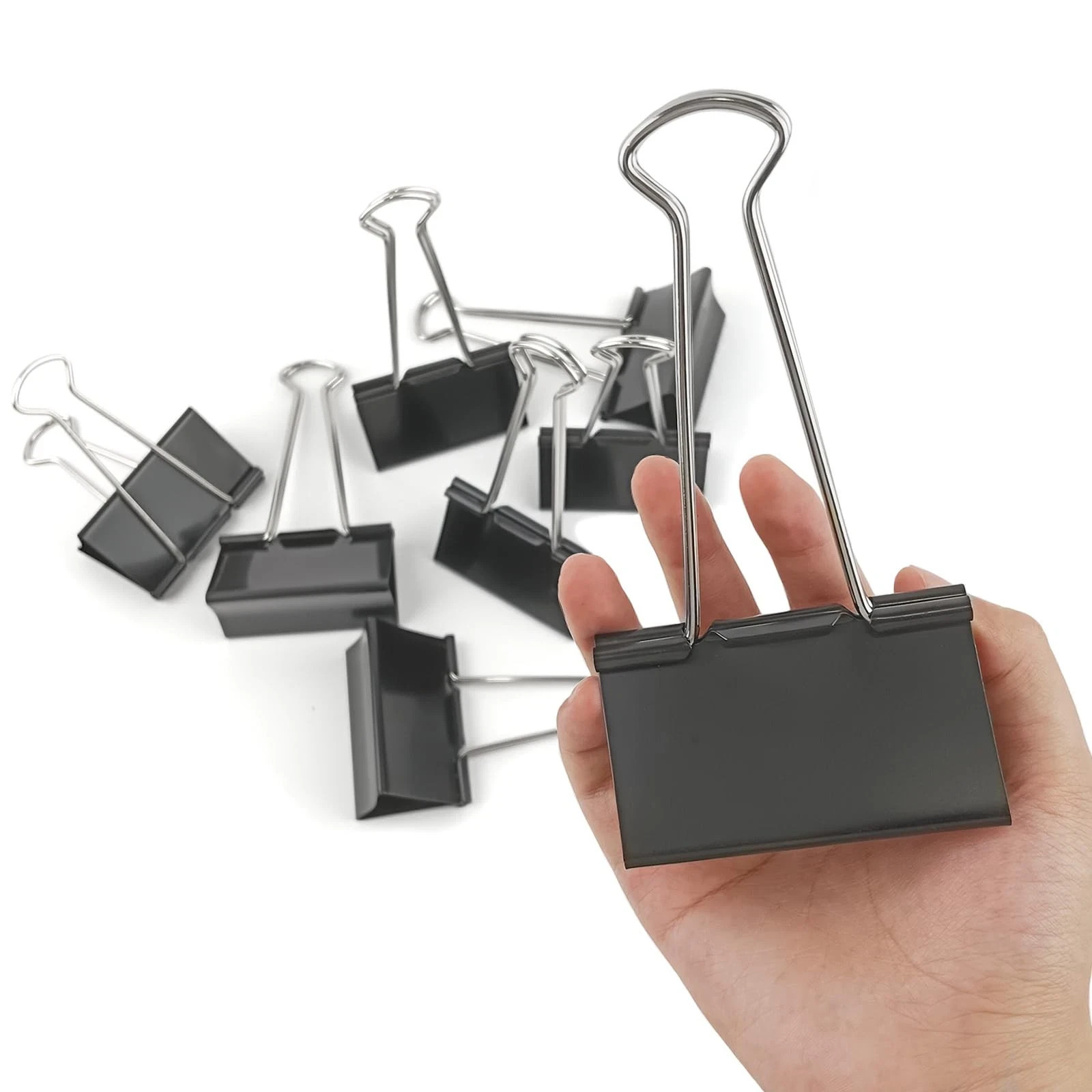 8 Pcs 3 Inch Jumbo Binder Clips Heavy Duty Large Paper Clamps for Office