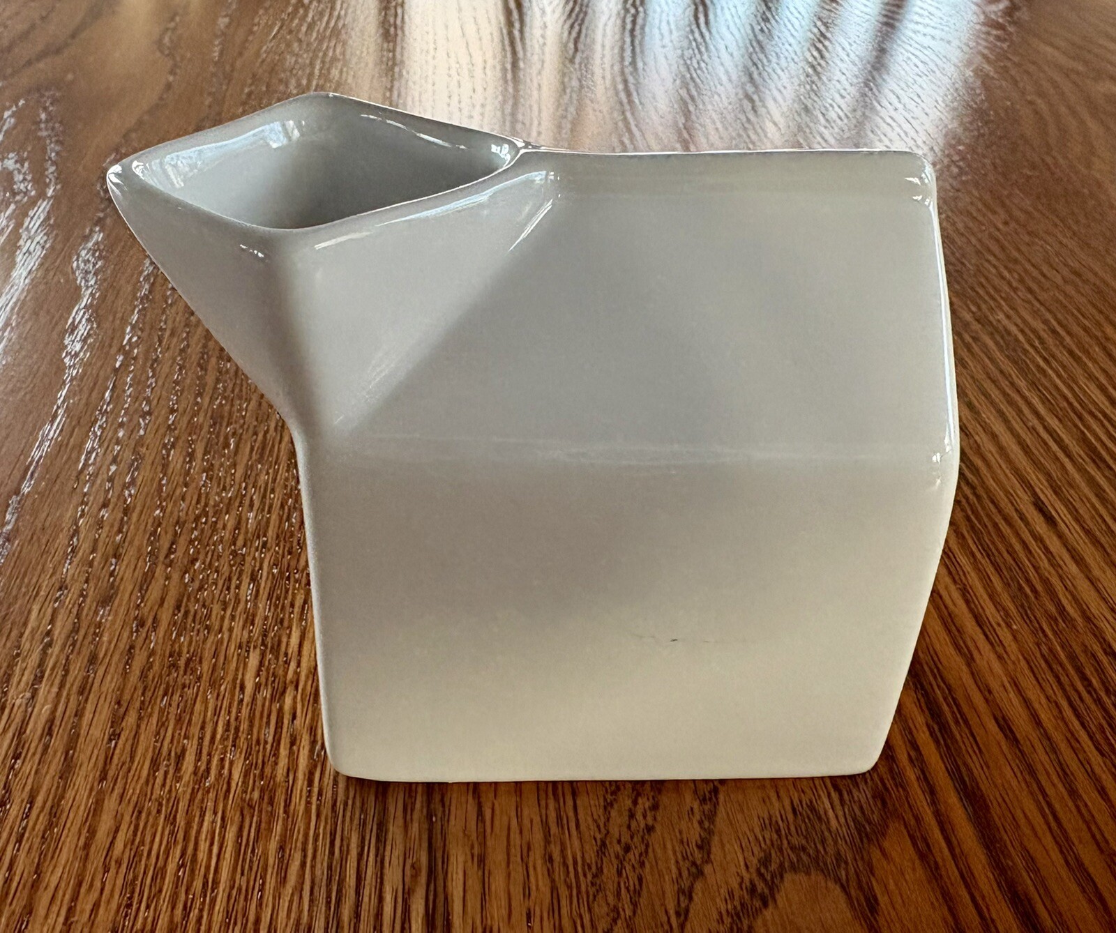 White Ceramic Milk Carton Creamer 5ounces