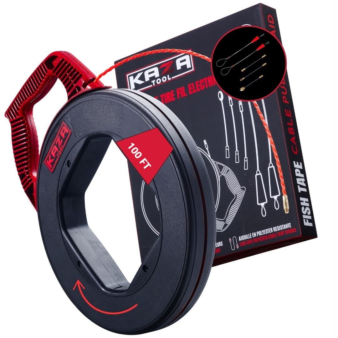 100Ft 4mm Polyester Fish Tape Wire Puller NonConductive Cable Snake