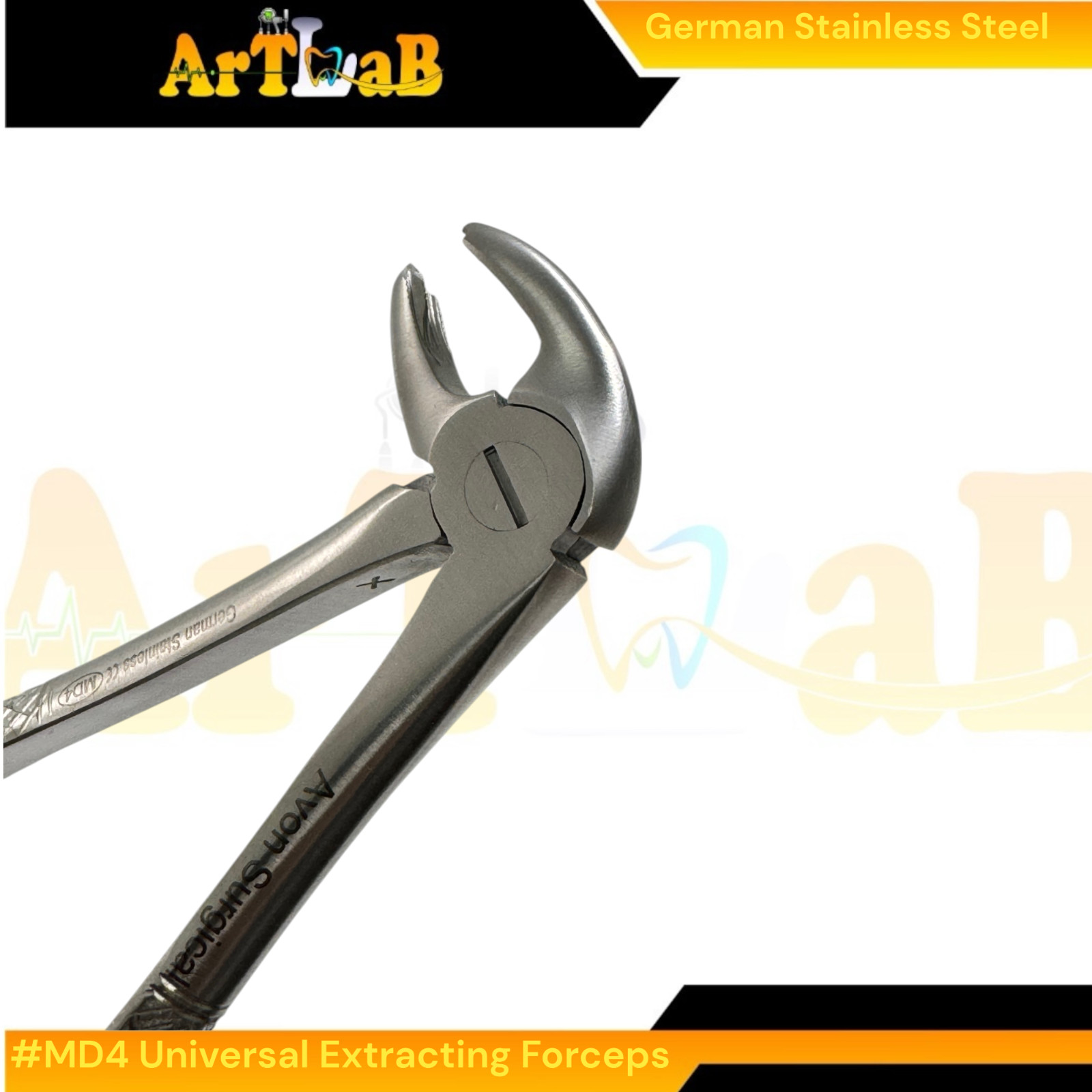 Universal Tooth Extraction Pliers MD4 for Lower Molars – German Stainless Steel