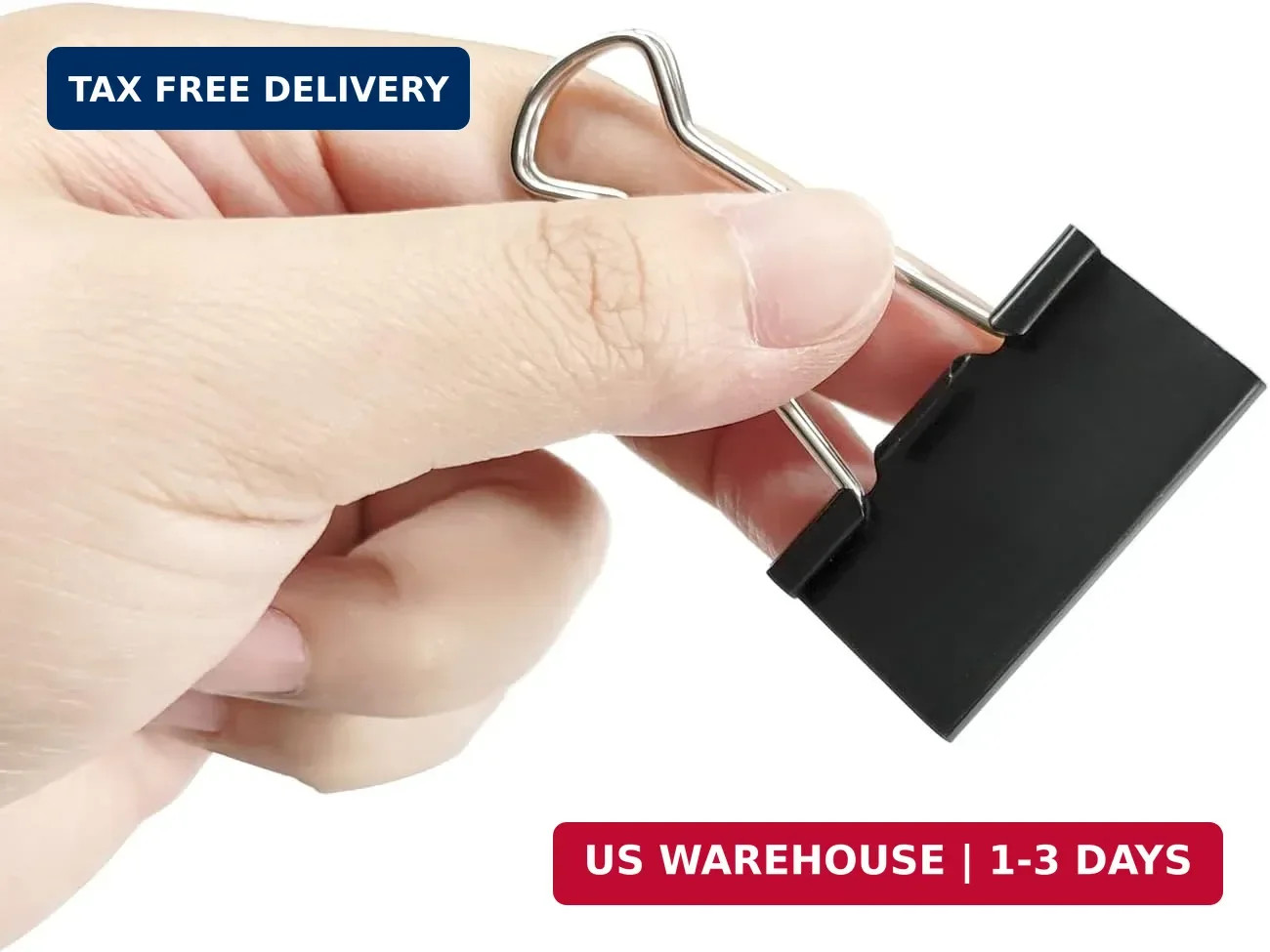 DSTELIN Large Binder Clips 1.6-Inch (24 Pack), Big Paper Clamps Clips for Office