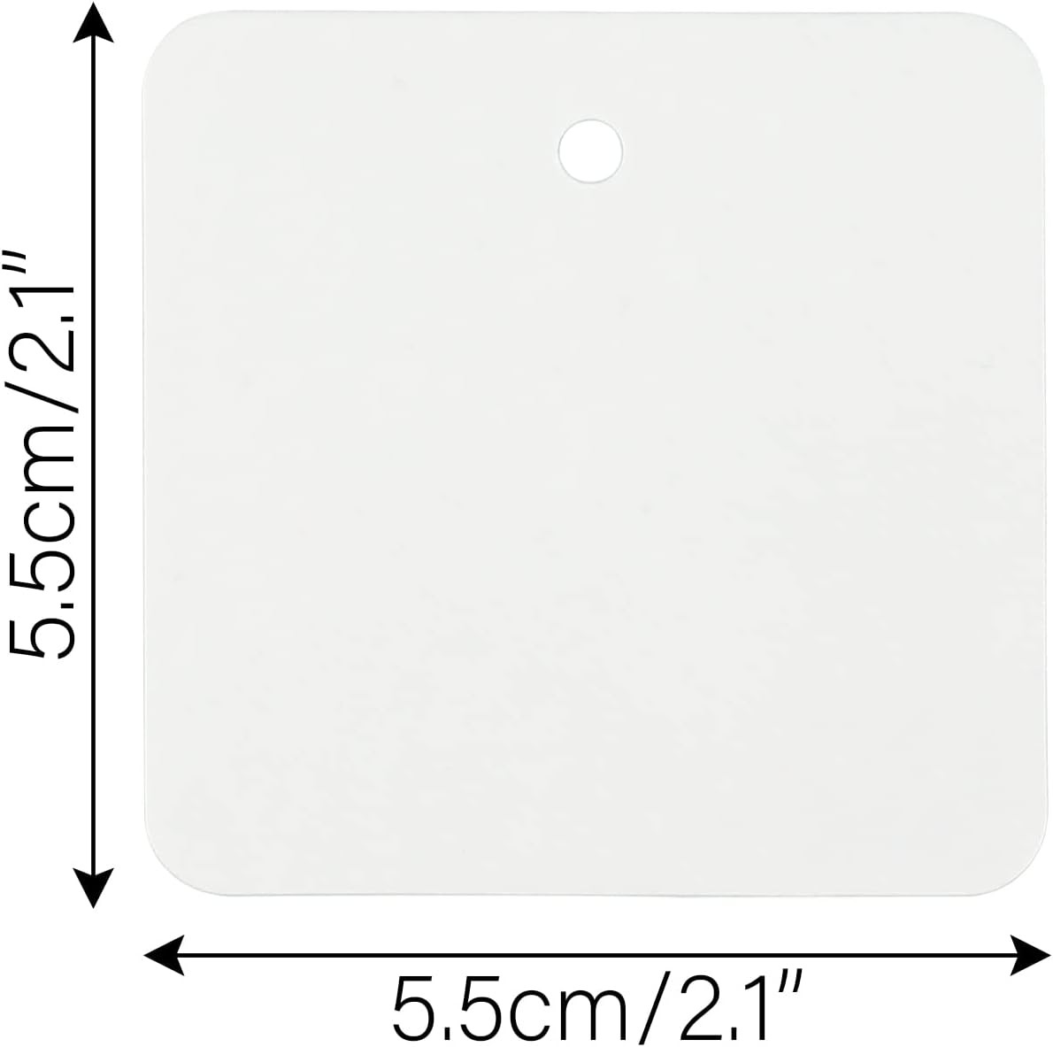 White Paper Gift Tags with String, 100PCS Square Hang Tags, 2.2 in Blank Present