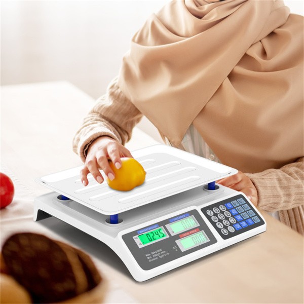 Digital Price Computing Food Scale 66lb/30kg Commercial Stainless Pan Market
