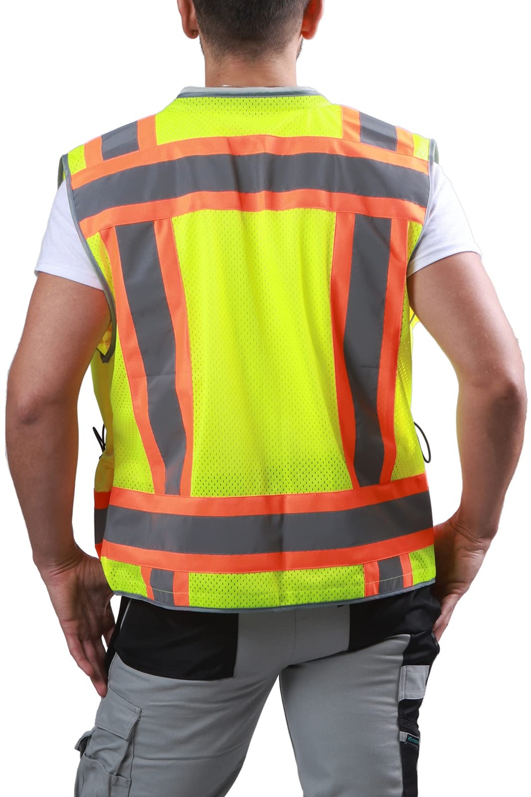 Safety Vest for Men High Visibility Reflective Construction Tactical Vest (Ye…