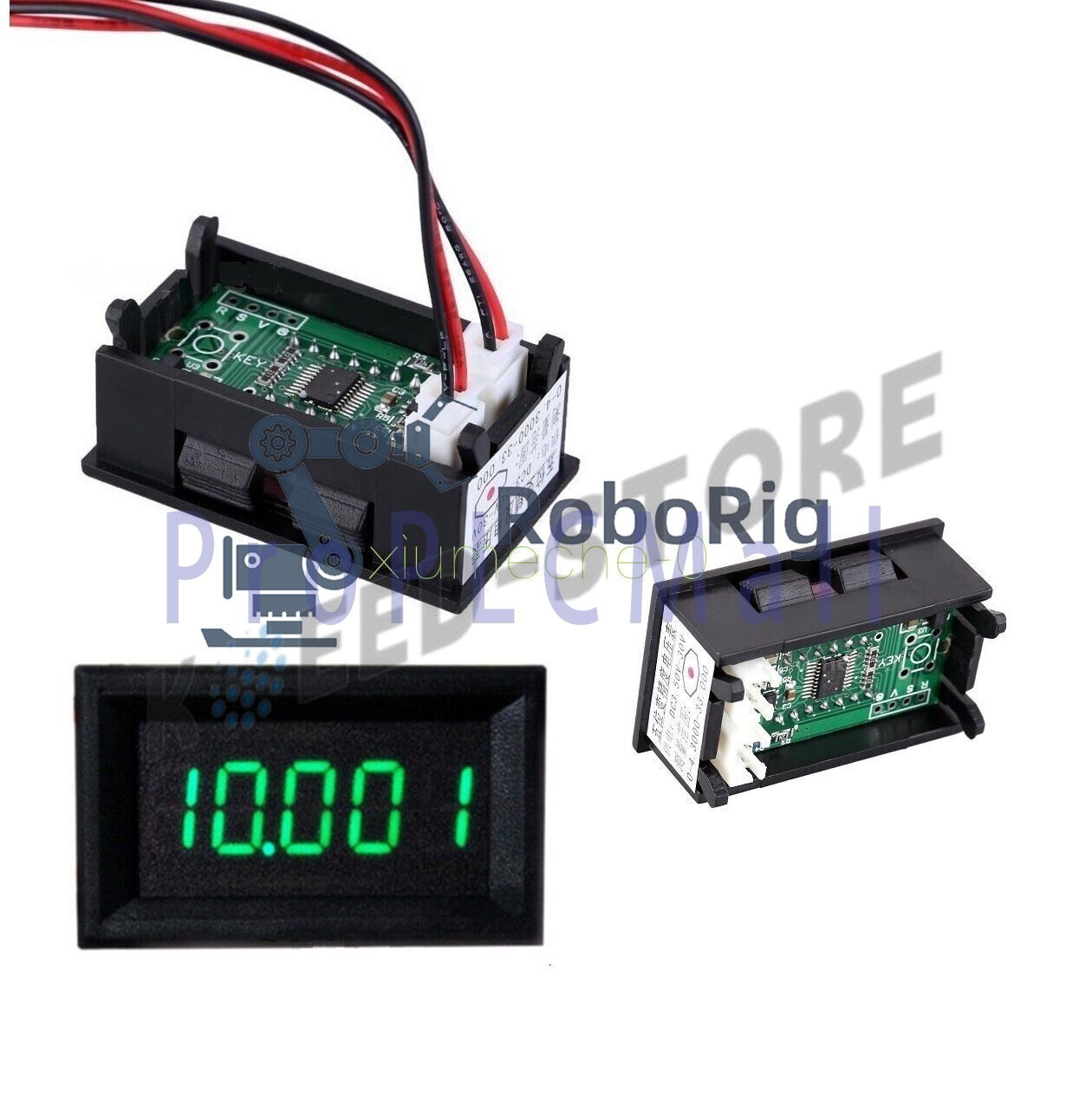 Green LED 5 Digit DC 0-4.3000-33.000V Digital Voltmeter Voltage Meter Car Panel