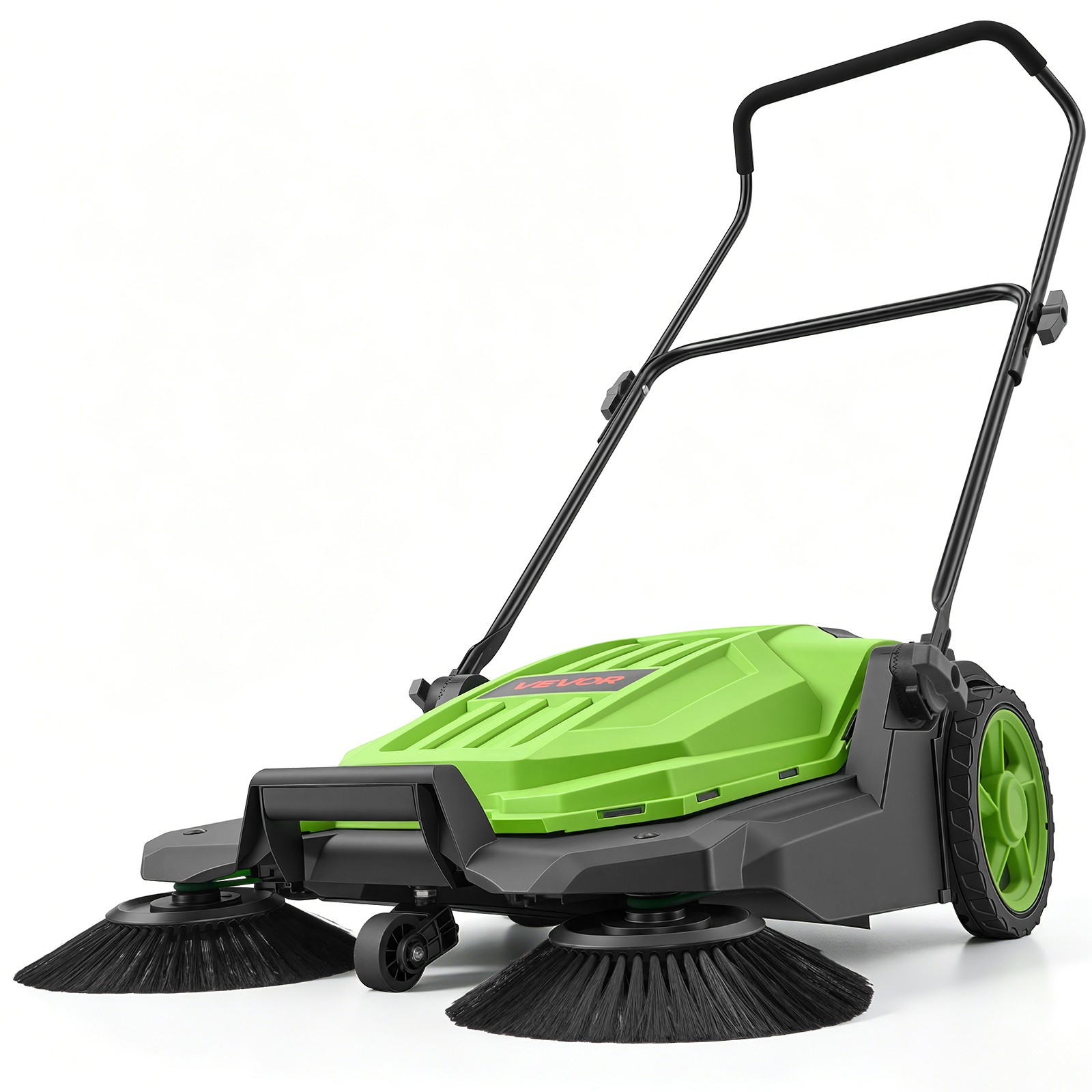 VEVOR Walk-Behind Floor Sweeper Manual Hand Push Sweeper 25.6″ Sweeping Width