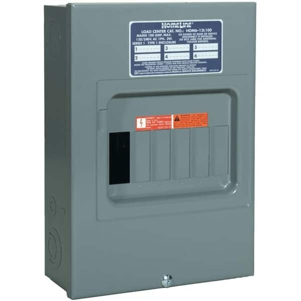 100 Amp Indoor Main Lug Load Center 6 Space 12 Circuit Electrical Sub-Panel Box