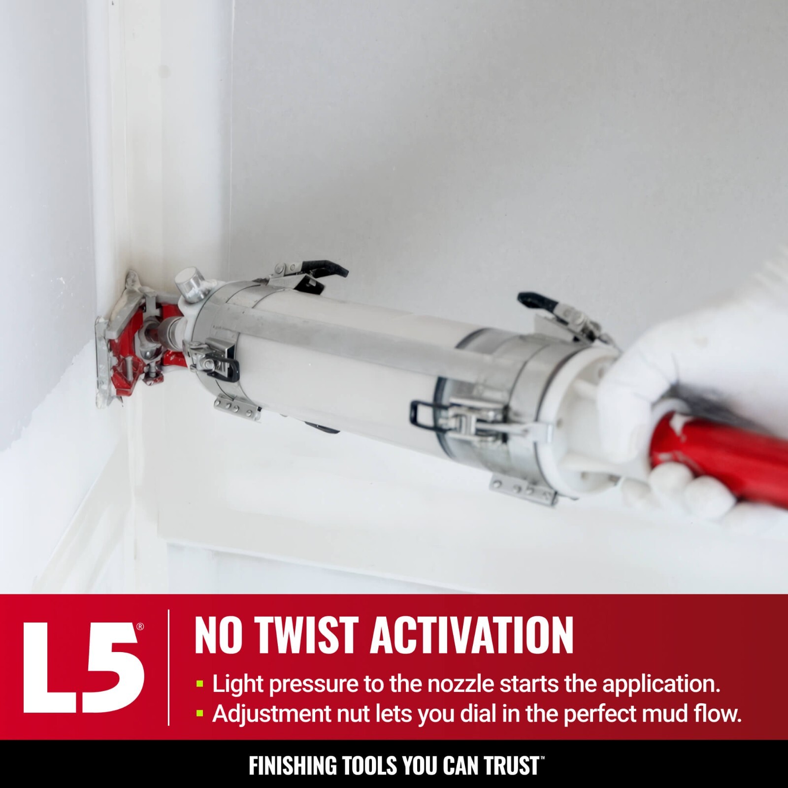 LEVEL5 Drywall Tools – MiniShot Gas-Assisted Compound Tube | 4-772