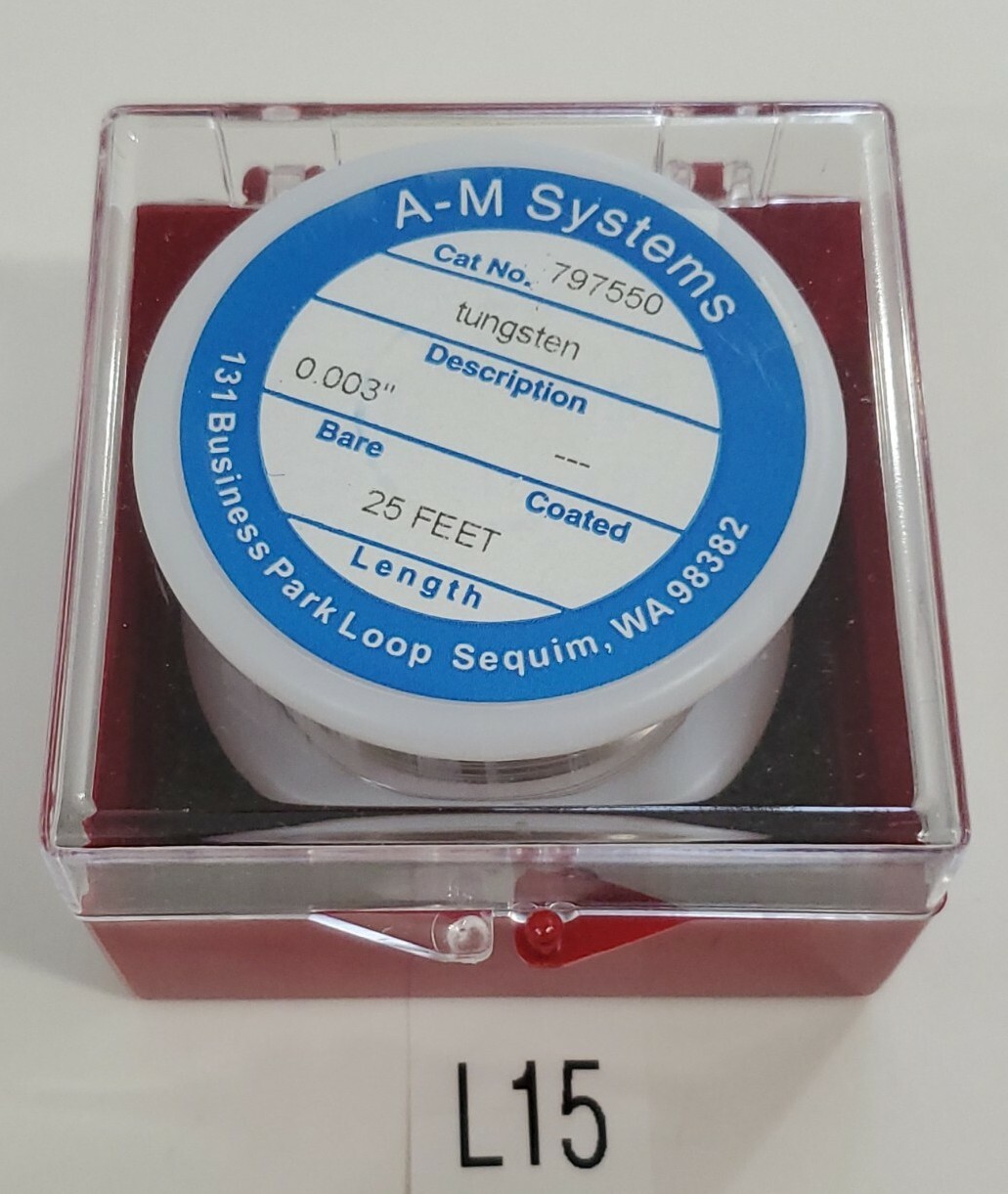 *NEW* A-M Systems 797550 Bare Tungsten Wire 0.003″ 25Ft Spool + Warranty!