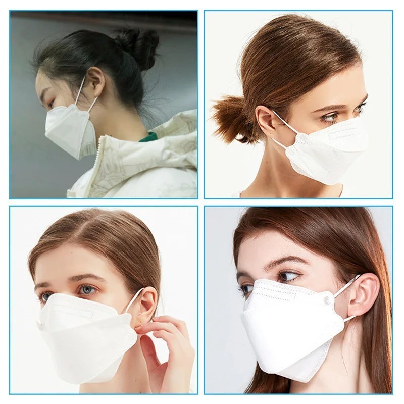 50PCS KN95 Face Masks 4-Layer Protective Respirator Fish Shape Adult Mask – USA