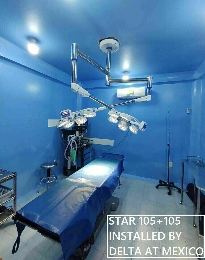 Common Arm Ceiling mounted Double Dome LED OT Light Surgical Operating Light
