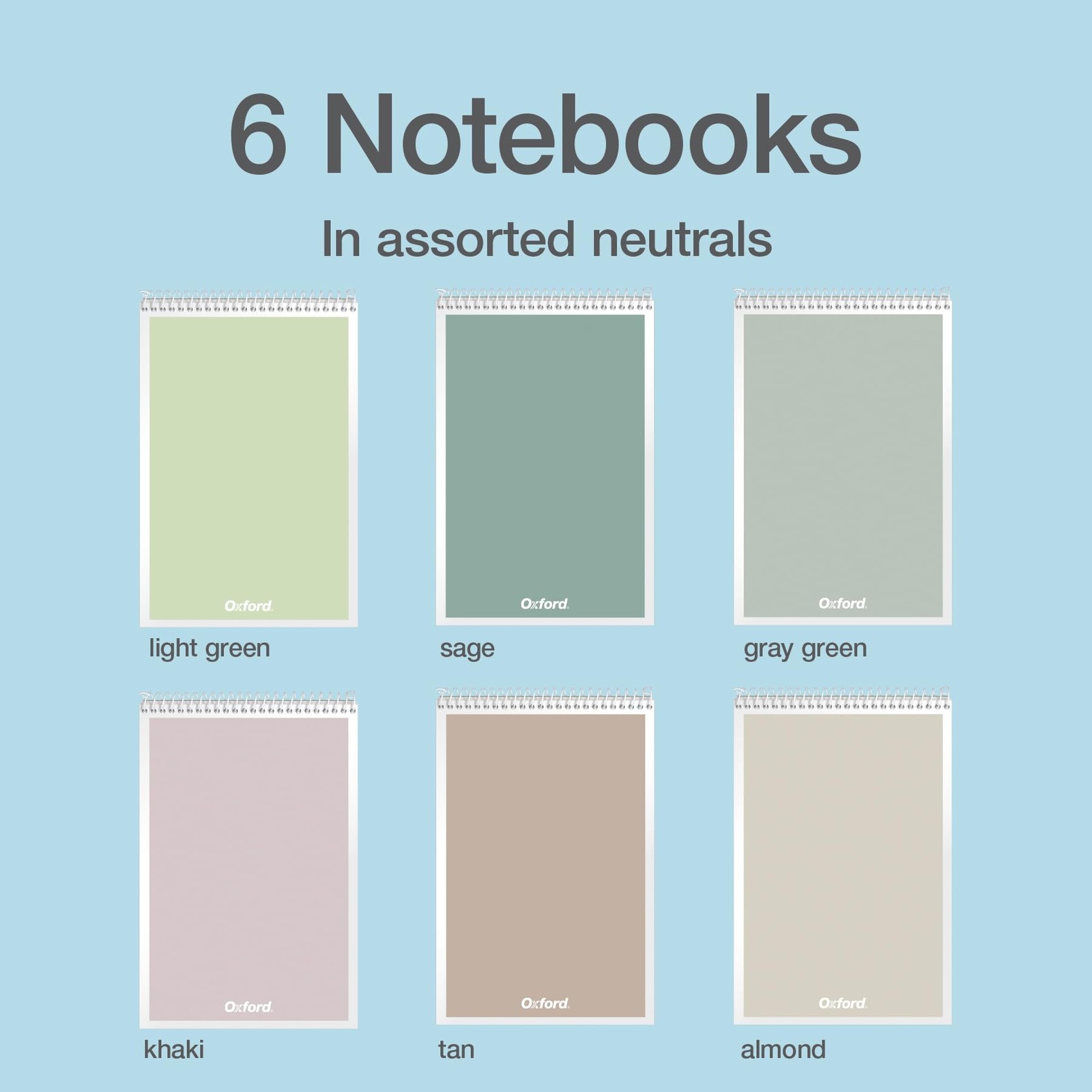 Steno Spiral Notebooks, Top Bound Steno Pads, 6×9 Inches, Gregg Ruled for Lis…