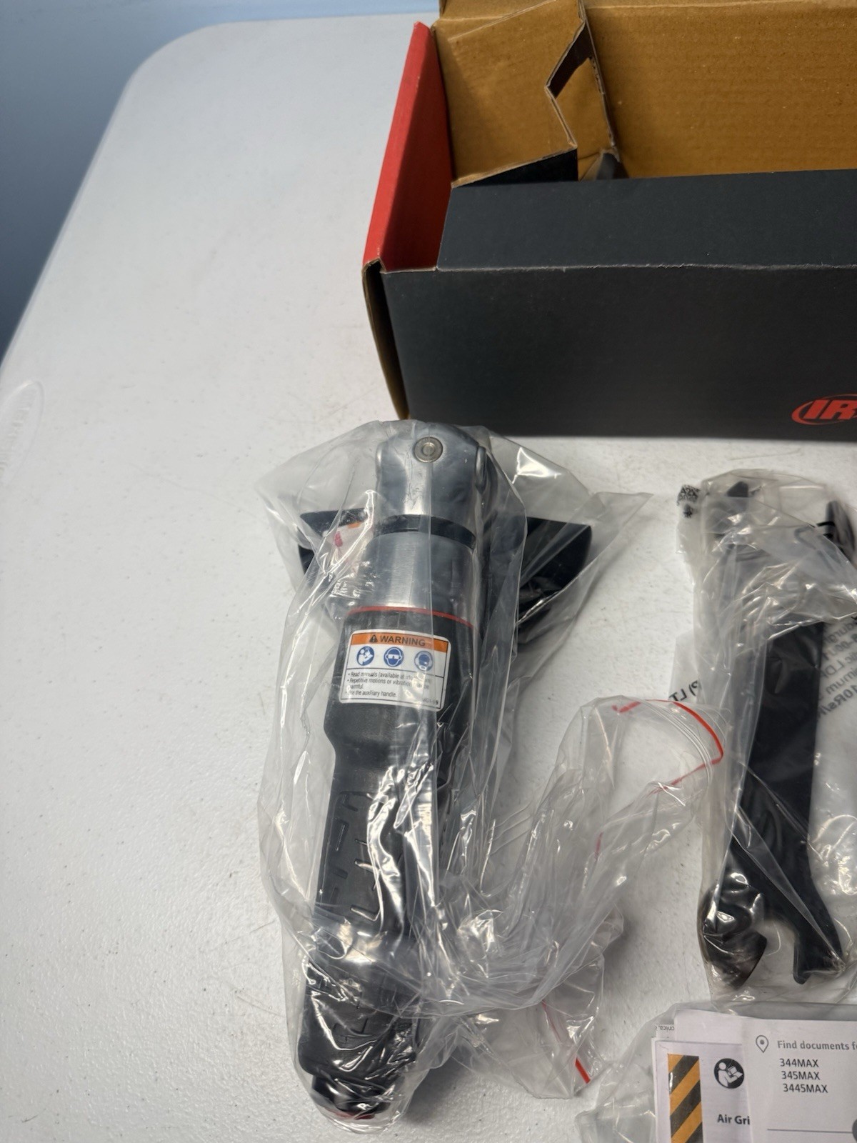 Ingersoll Rand 3445MAX Air Angle Grinder – 4.5″ Wheel | 12K RPM | 0.88 HP | 1984