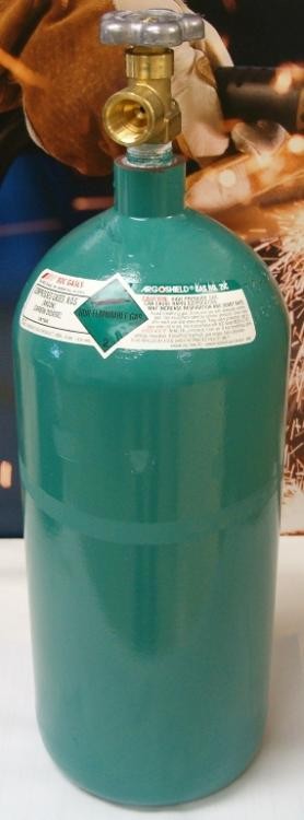 40 cu/ft 75% Argon 25% CO2 Welding Gas Cylinder Tank CGA 580 – FULL