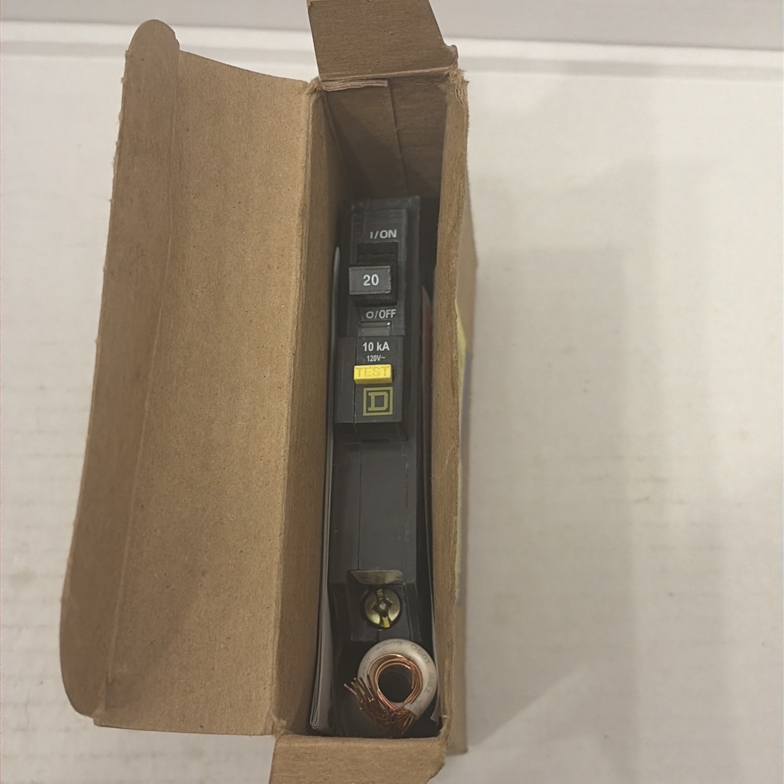 Square D QO120GFI Single Pole 20A 120V Ground Fault Circuit Breaker