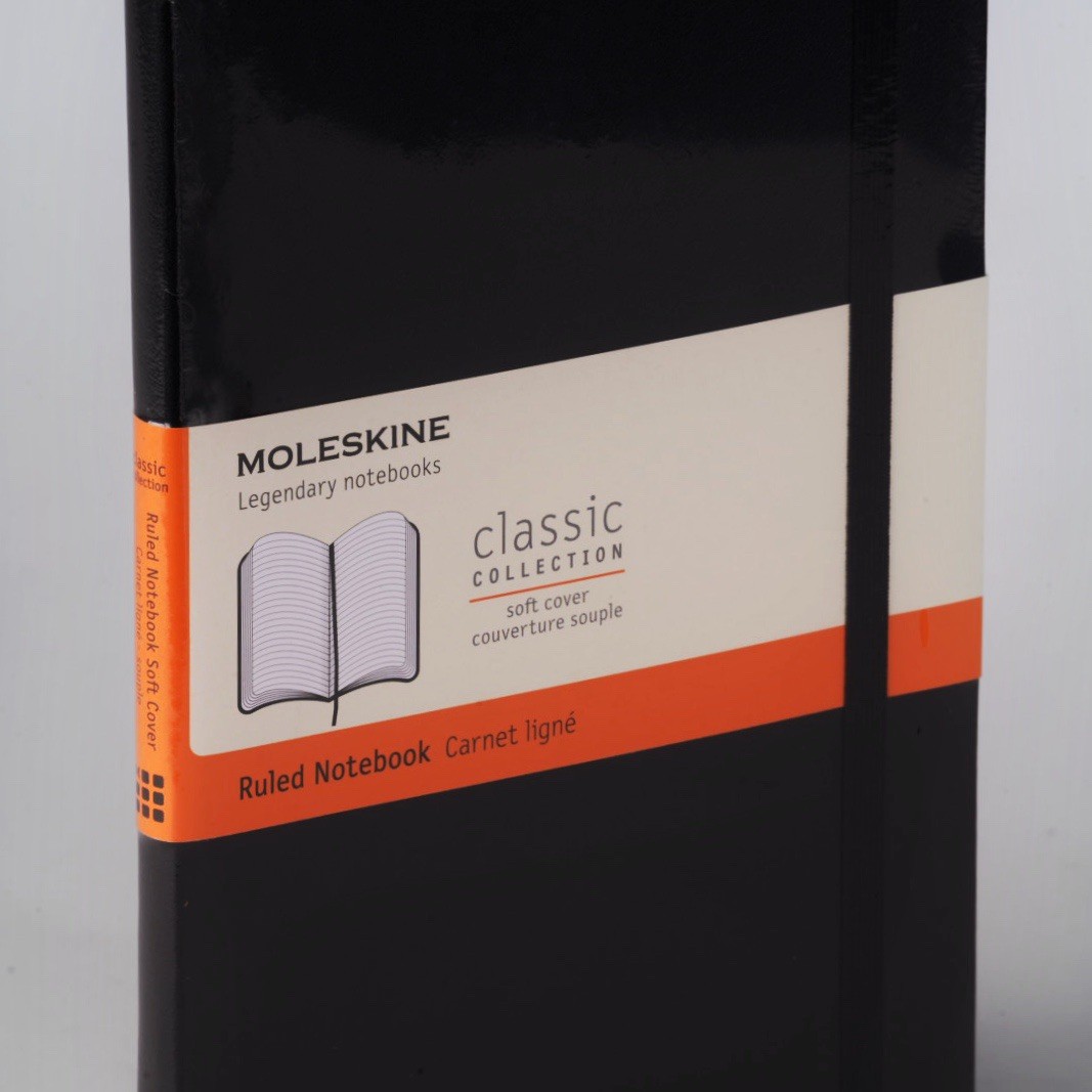 MOLESKINE Notebook Classic Soft Cover LINED Notebook 192 Pages 5” x 8-1/4” BLACK