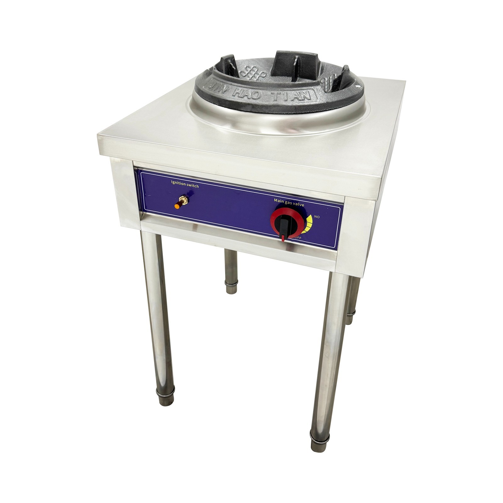 OPEN BOX 10″ LPG Commercial Wok Stove 45000BTU High Pressure Cast Iron Burner