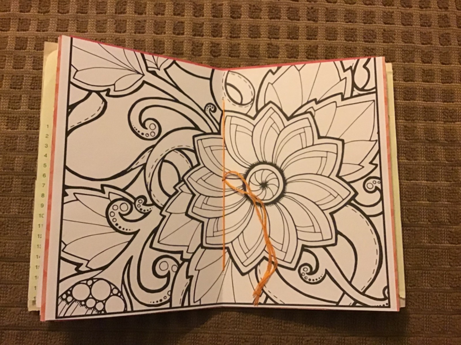 Handmade Naked Junk Journal 6” x 4.5” Mushroom Print Card Stock Cover