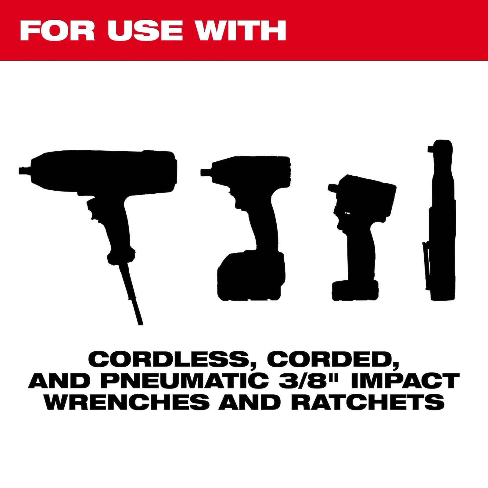 Milwaukee 49-66-6714 3Pc Shockwave Impact 3/8Dr Ext Set Authorized USA Dealer