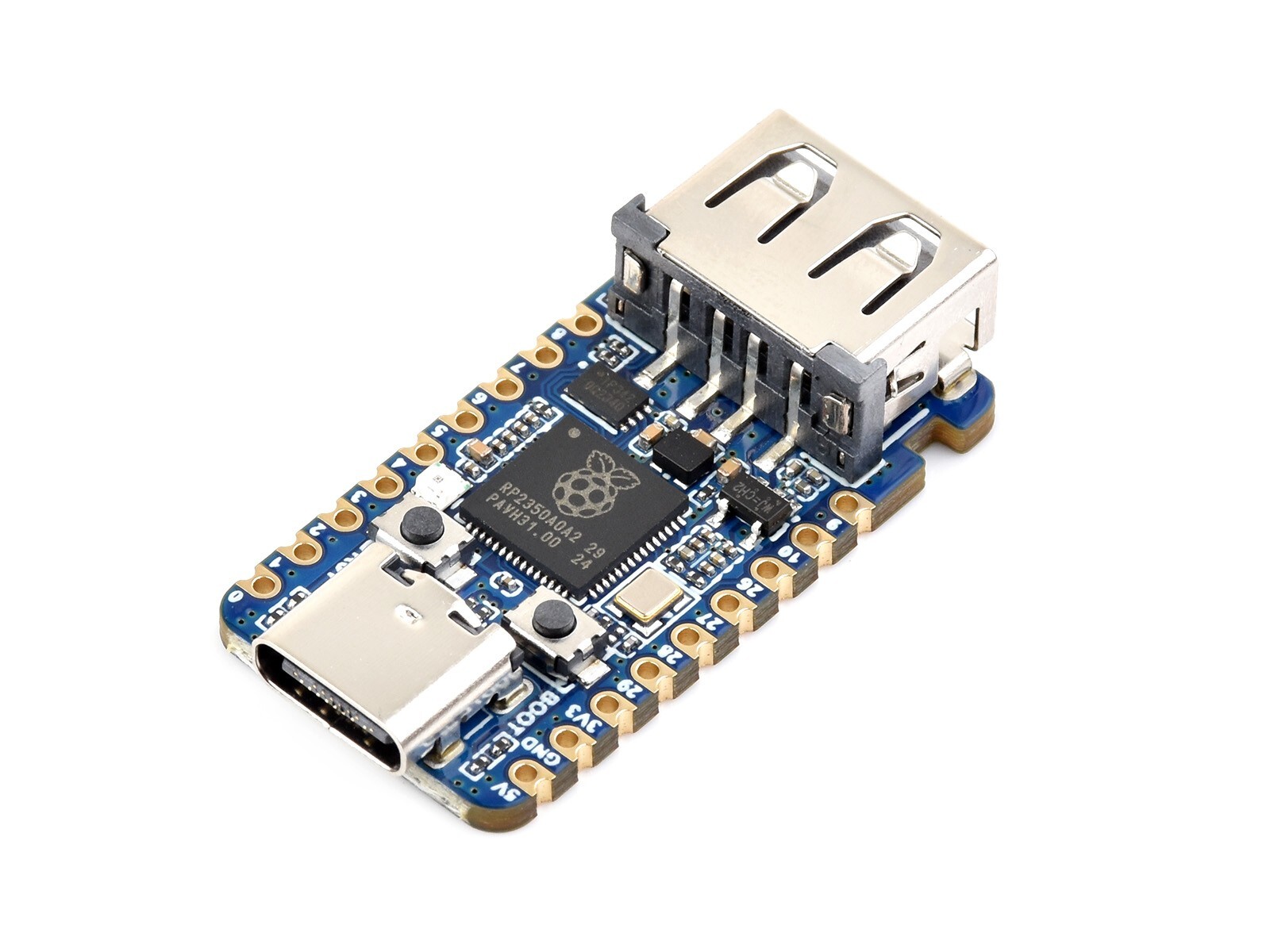 Waveshare RP2350A USB Mini Development Board, Based On Raspberry Pi RP2350A
