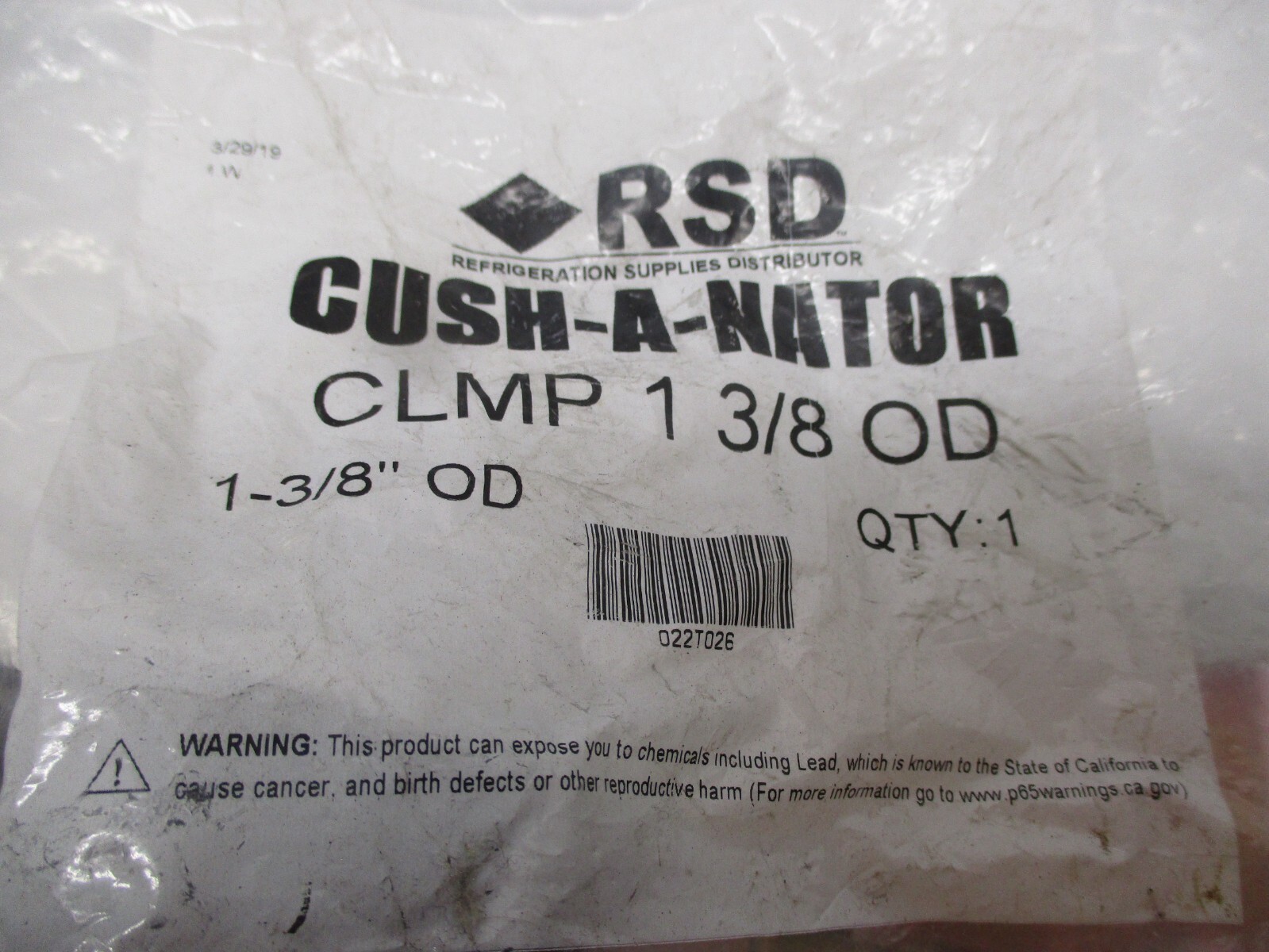 Lot of 25 CUSH-A-NATOR Cushioned Clamps 1 3/8″, 1 1/8″, 7/8″ and 3/8″