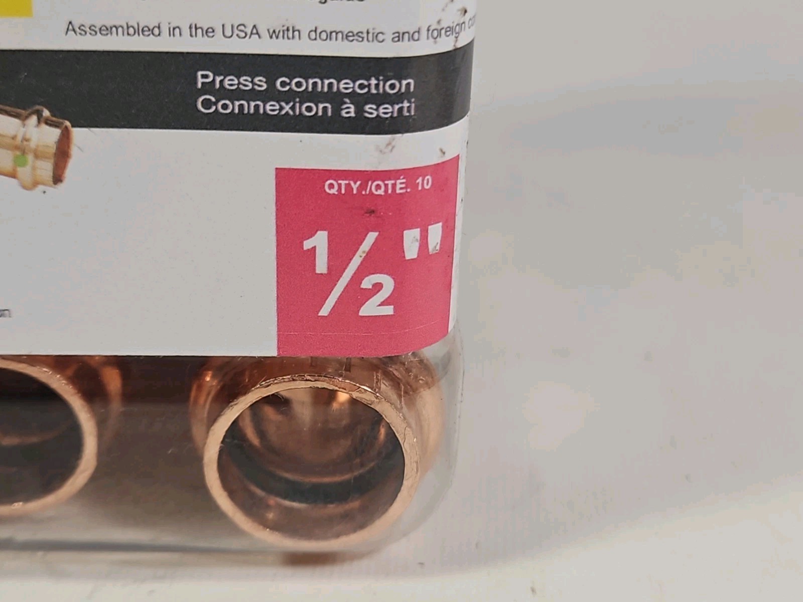 Viega ProPress 1/2 in. Press Copper Coupling (Pack of 10) 77440