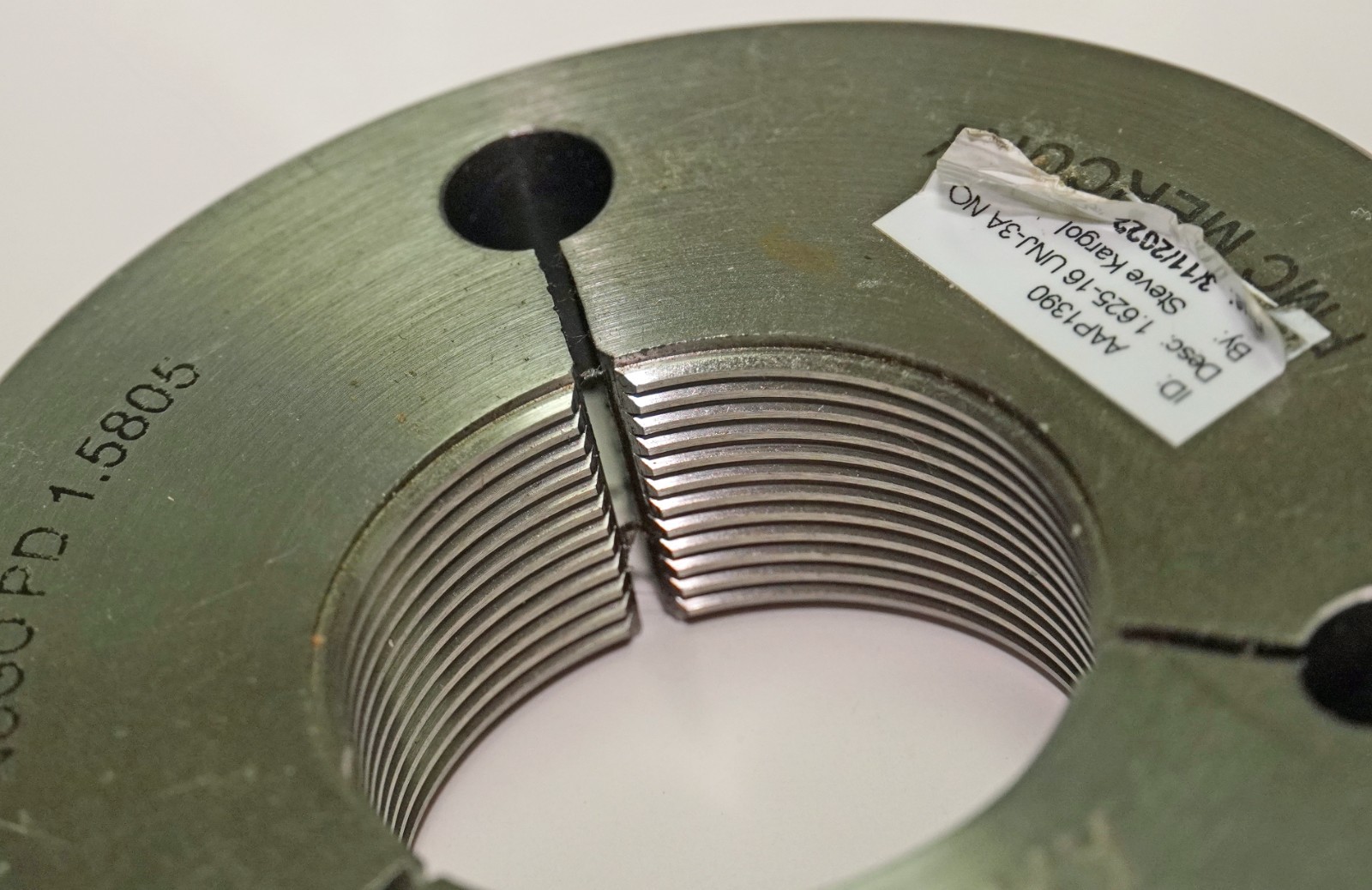 1-5/8-16 UNJ-3A Thread Ring Gage Set Go 1.5844 NoGo 1.5805 PMC Mercury USA