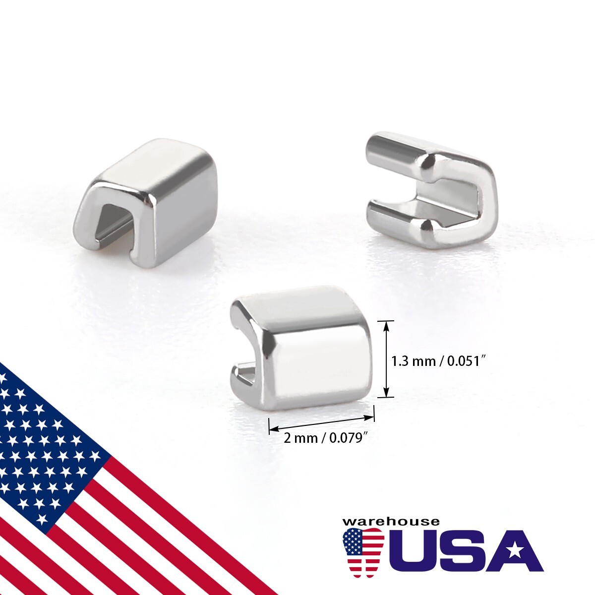 AZDENT Dental Orthodontics Bondable Lingual Buttons/Crimpable Hooks Split Stops