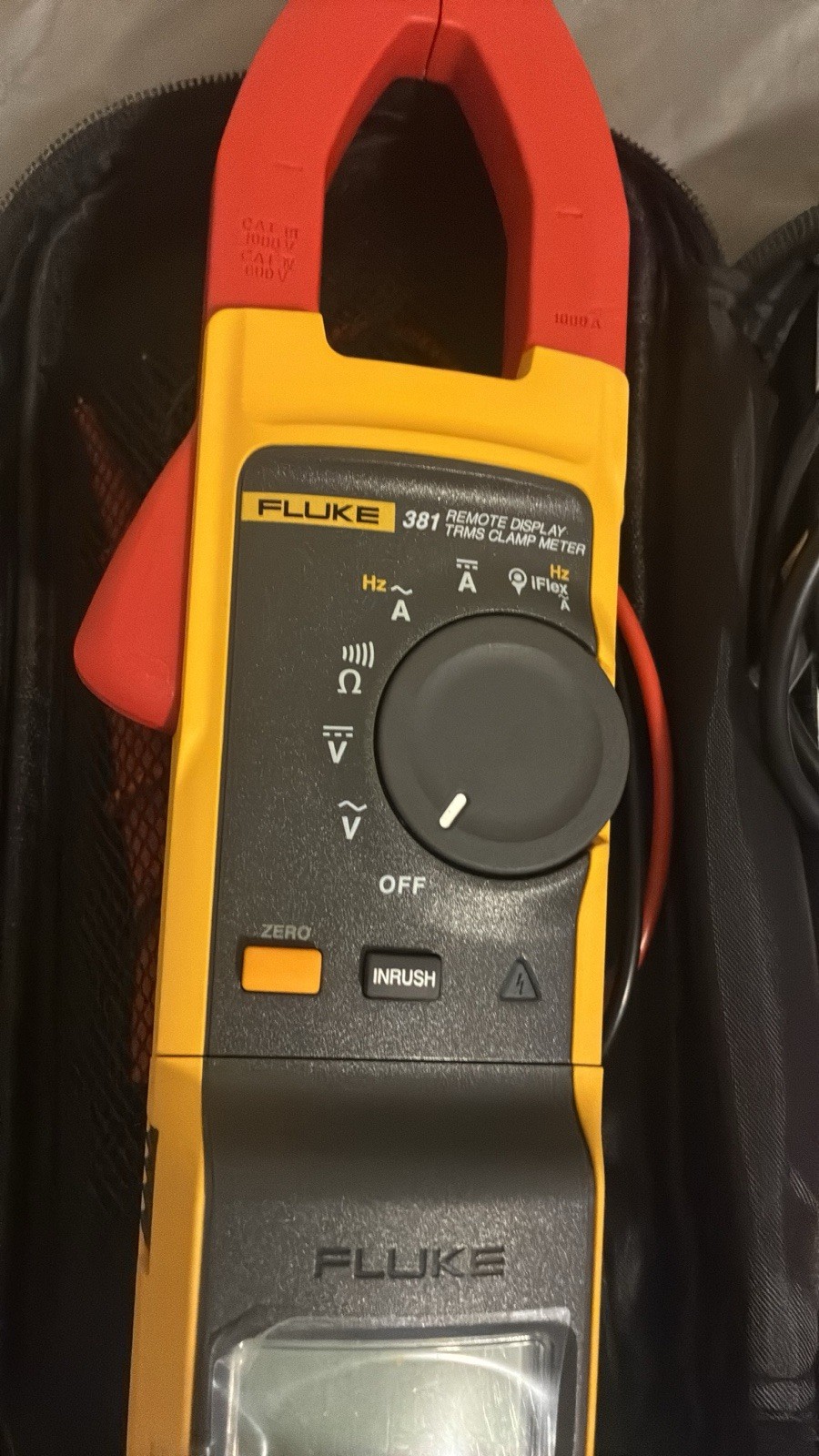 Fluke 381 True-RMS Clamp Meter Remote Display w/ Case, Leads, Backlight