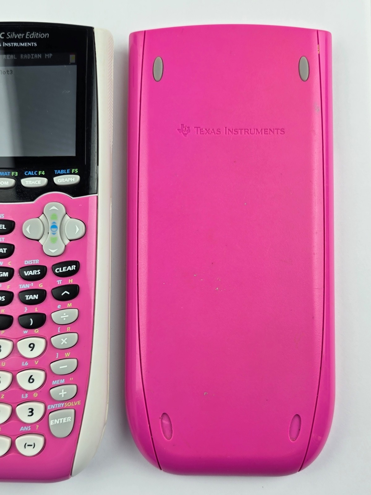 Texas Instruments TI-84 Plus C Silver Edition Graphing Calculator W/Cover – Pink