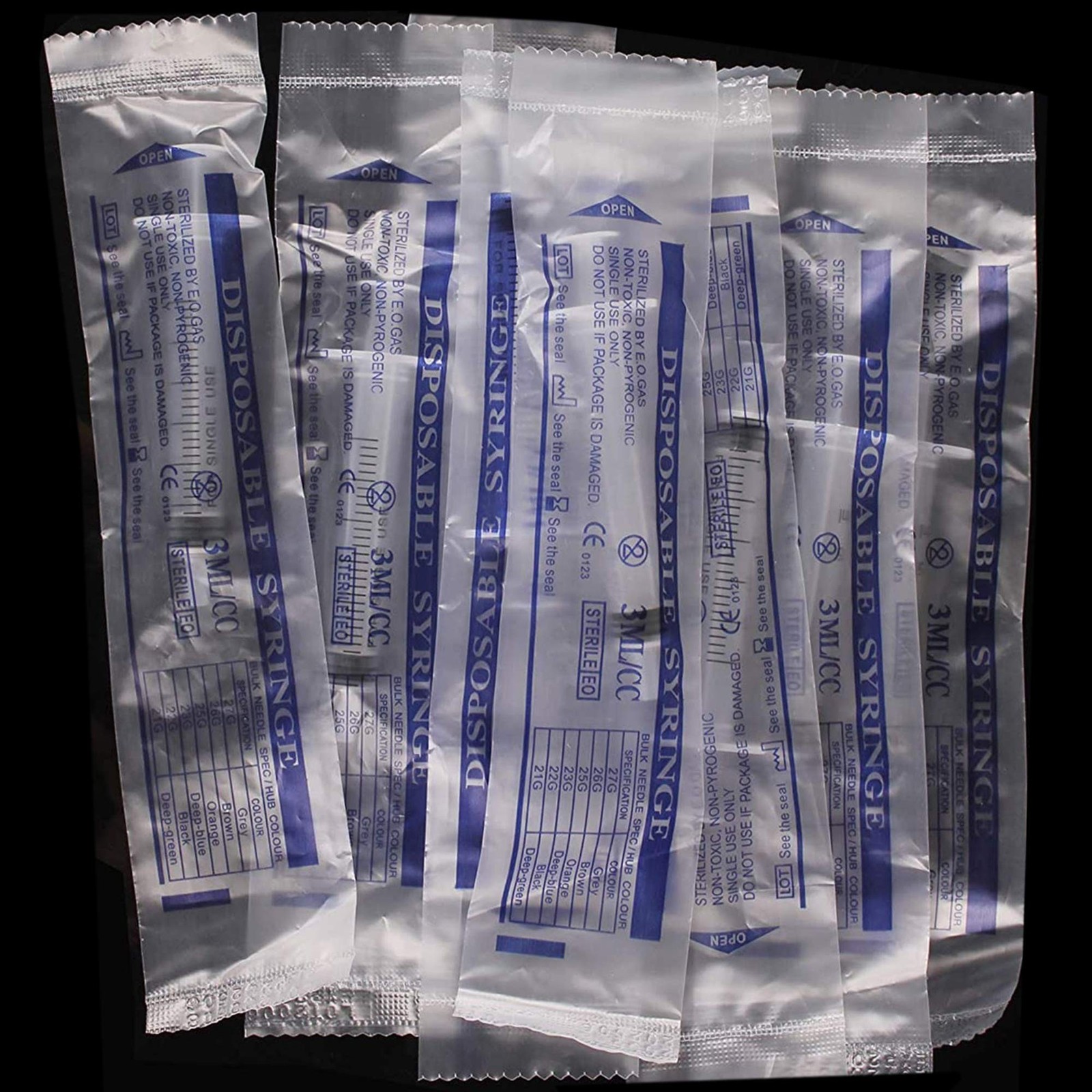 20 Pack 3ml 3cc Plastic Syringe with Measurement, Without Needle, Individual …