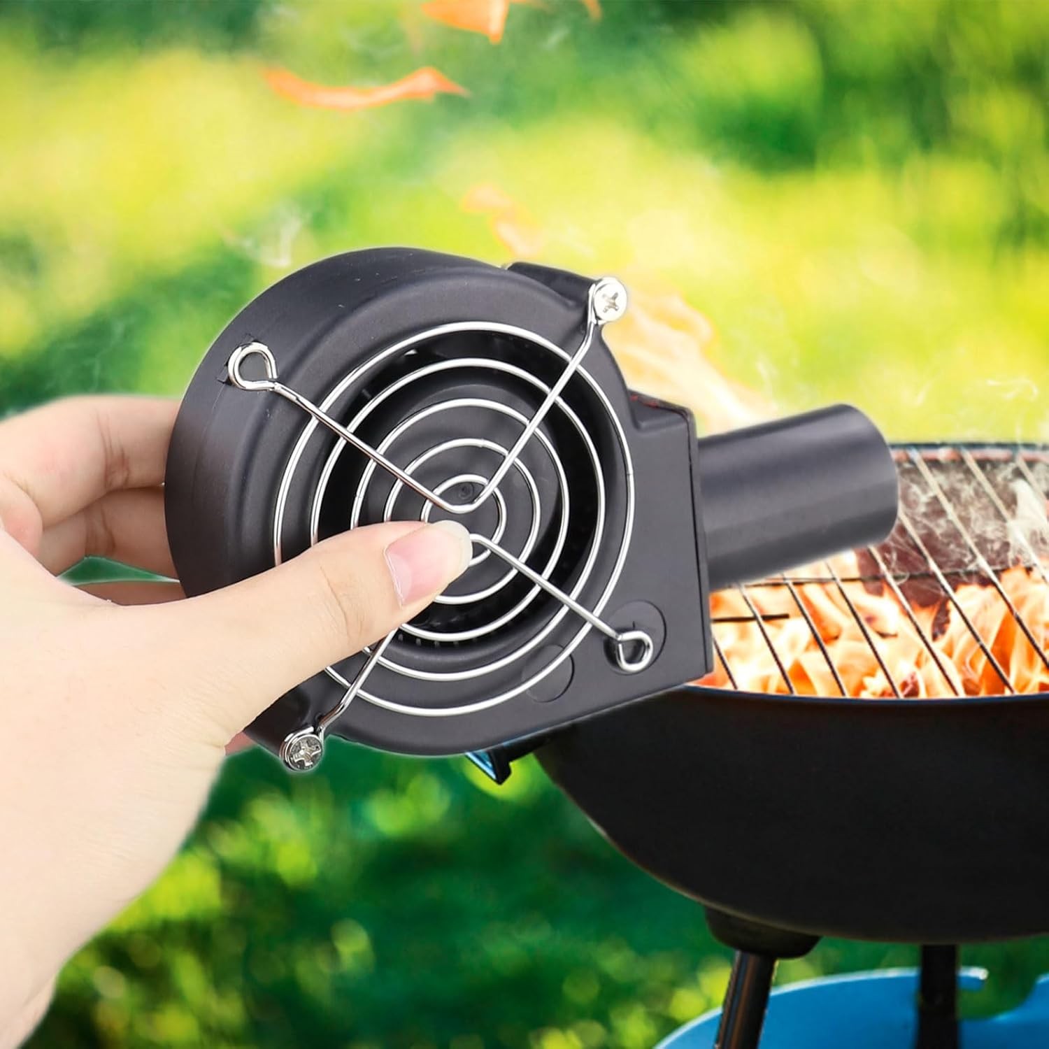 Adjustable Blower Fan For BBQ Heater Blower Air Blower Camping Cooking Portable