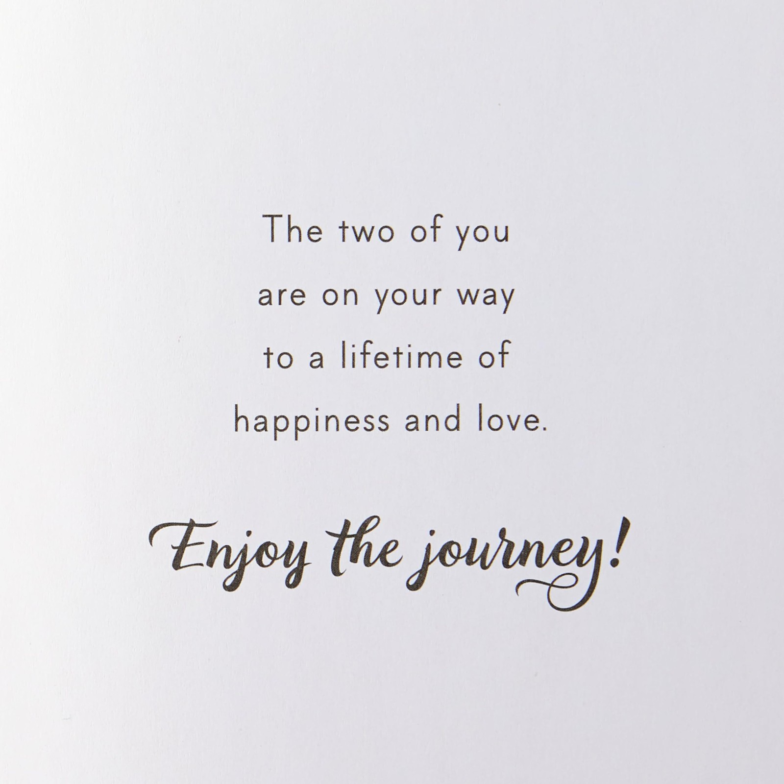 Hallmark Wedding Card, Bridal Shower or 17, Enjoy the Journey