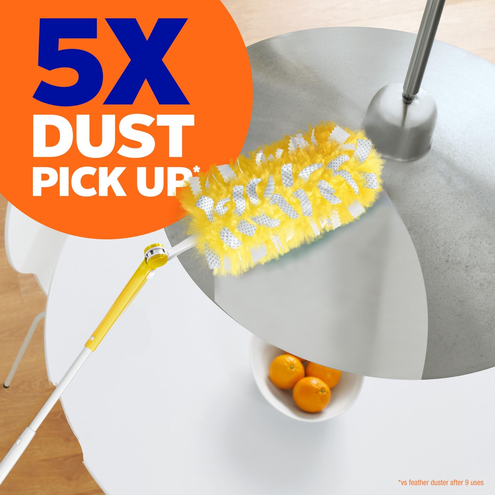 Swiffer Duster Kit with 3 ft Extendable Handle, Heavy 4 Piece Set, Yellow