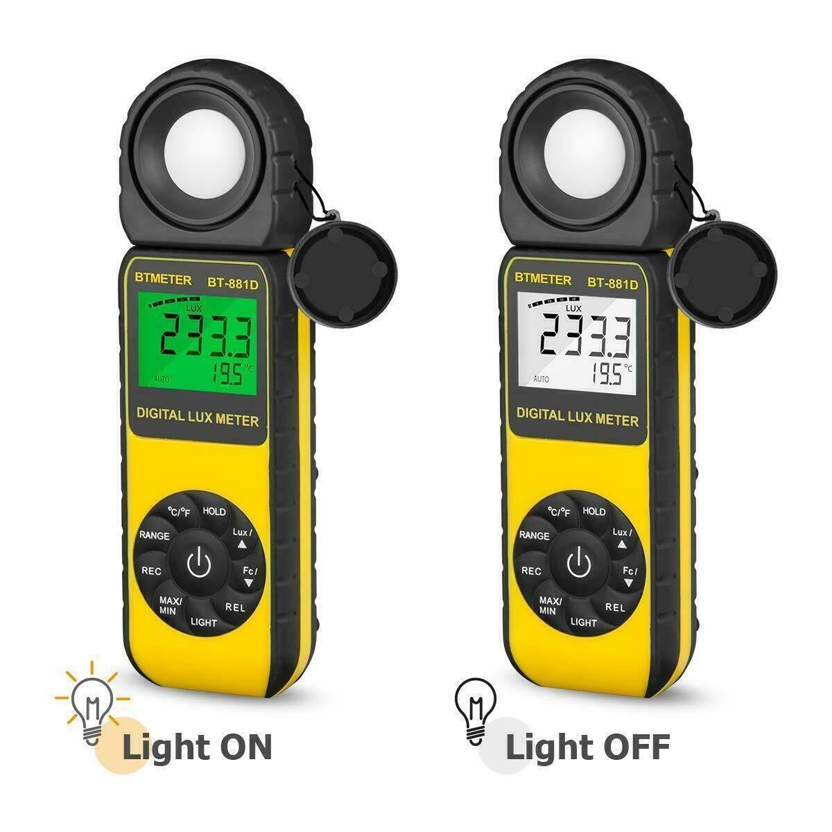 HoldPeak Digital Illuminance Meter 400,000Lux Lux/Fc Luxmeter Light Meter