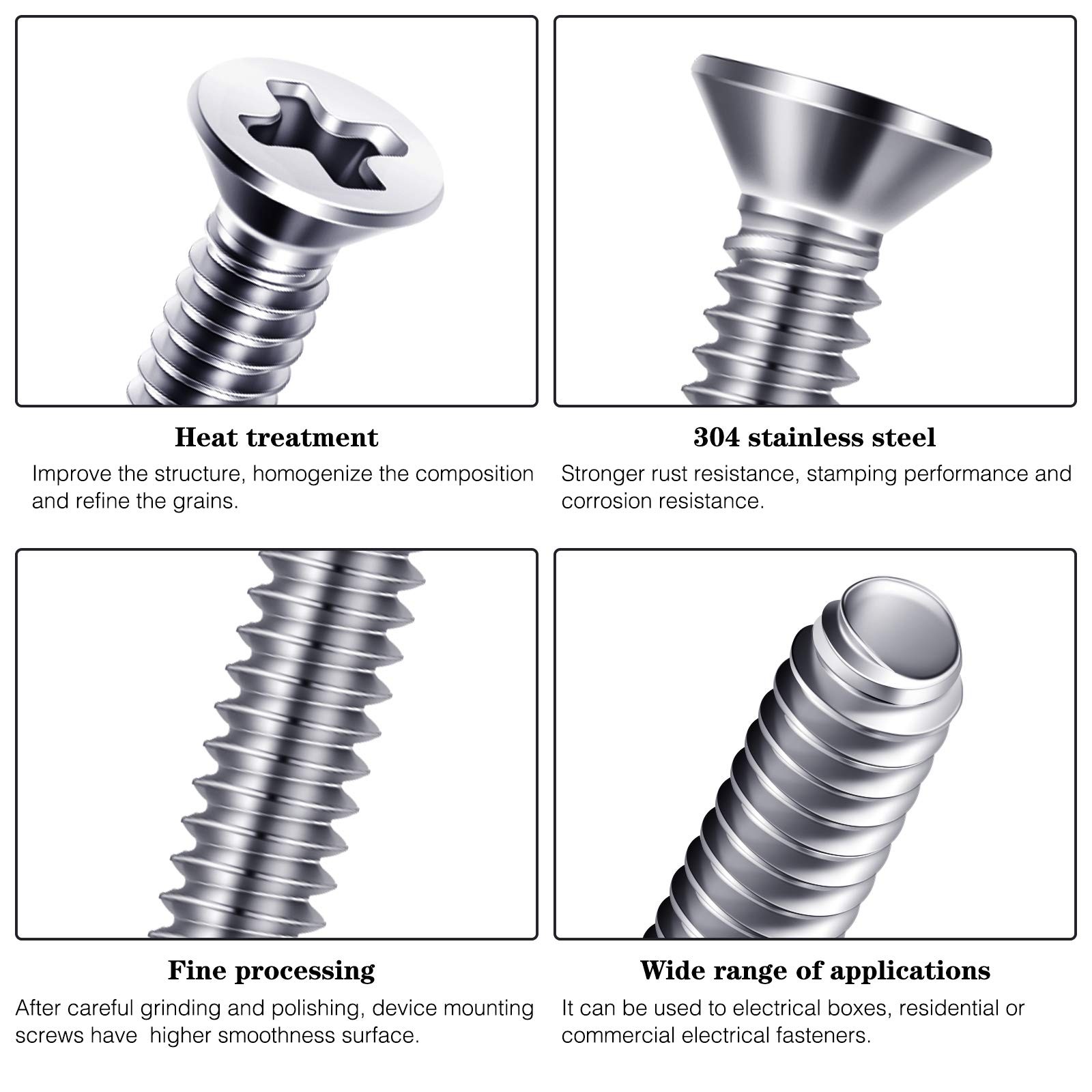 Ripeng 30 Pieces Extra Long Outlet Screws Machine Long Electrical Outlet Screws