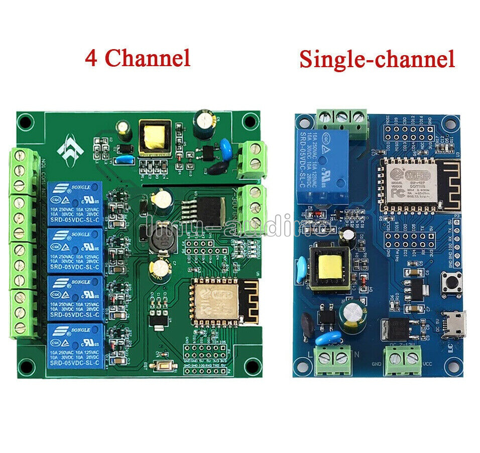 AC/DC WIFI 4 Channel Relay Module ESP8266 ESP 12F Development Board Module New