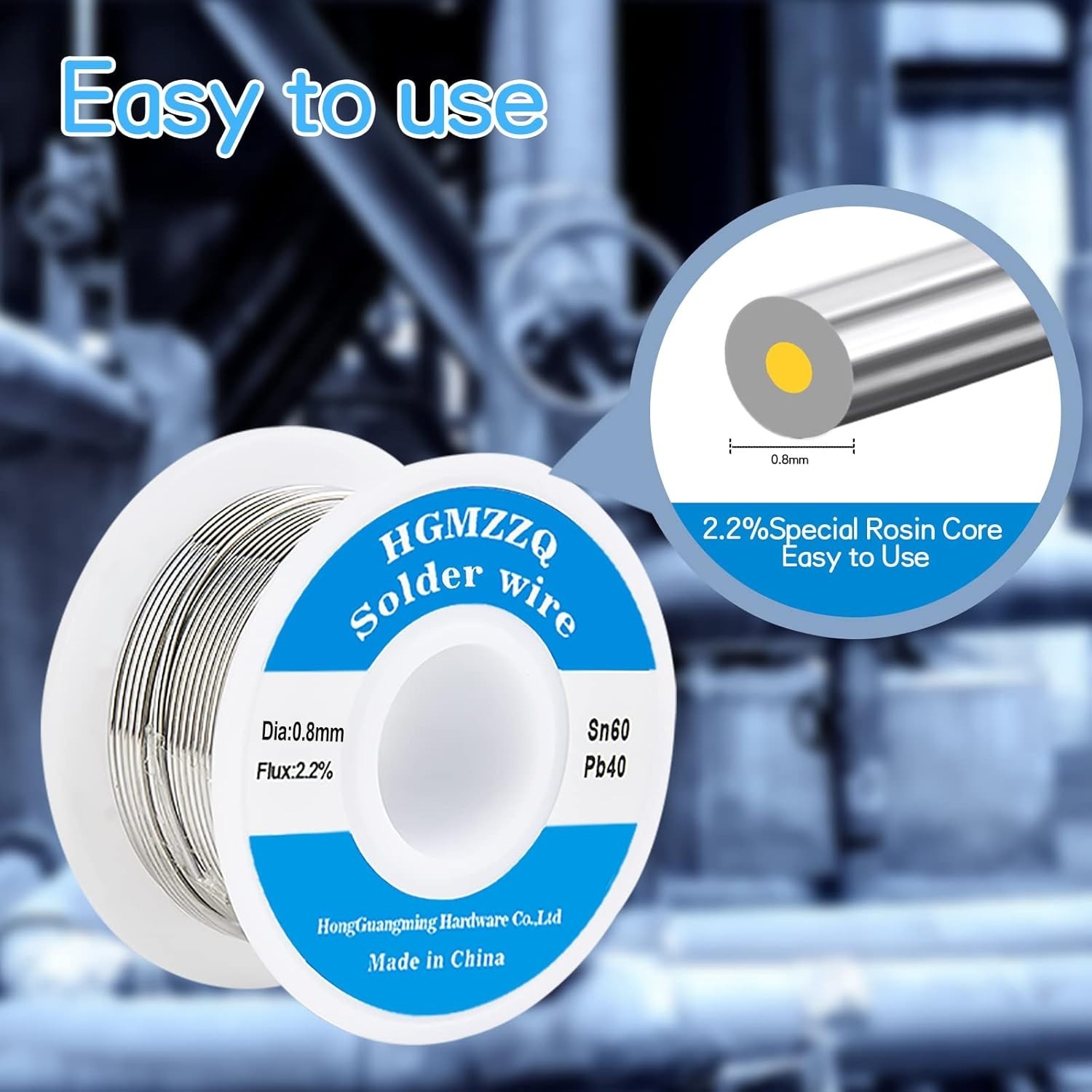 Professional Grade 60/40 Tin Lead Solder Wire, 0.8mm – Ideal for Electronics