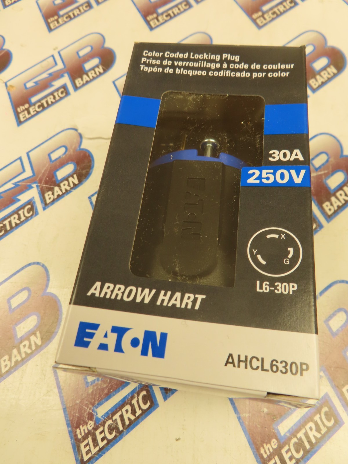 Eaton AHCL630P Twistlock Plug 30 Amp 250 Volt 3W Blue L6-30P -NEW-B