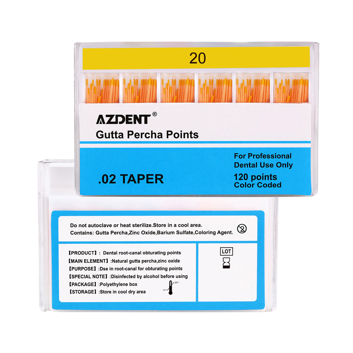 AZDENT Dental Gutta Percha Points/Absorbent Paper Points Endodontic Root Canal
