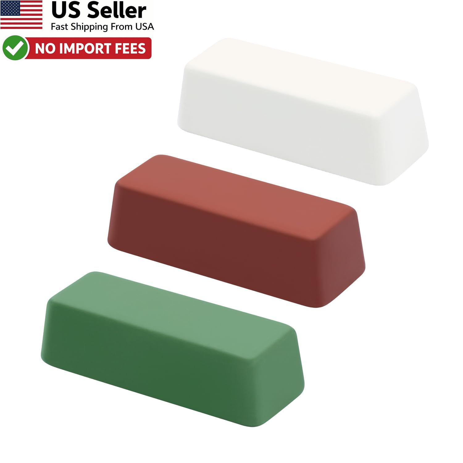 SCOTTCHEN 3 Pack Mini Buffing Polishing Cutting Compounds Kit Green White Red