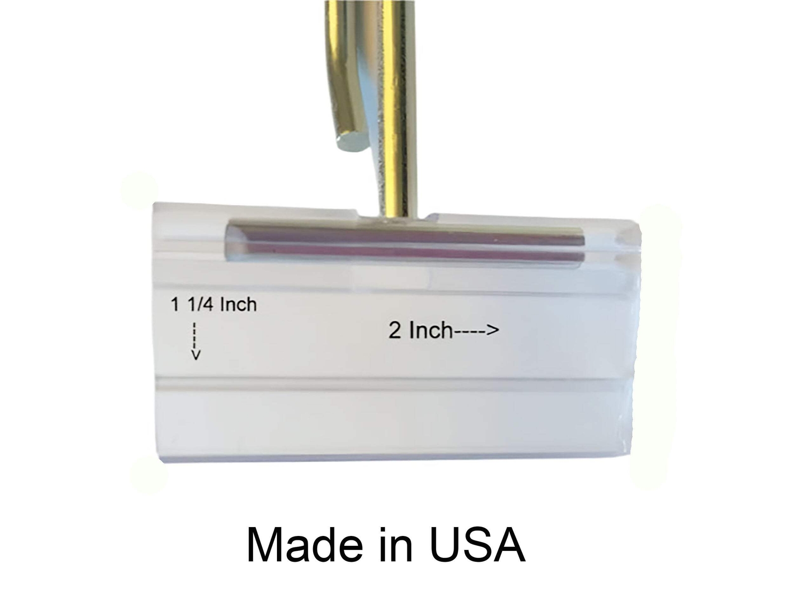 100 Pack Flip Scan™ USA Made Retail Display Metal Peg Board Hooks W/Label Holder