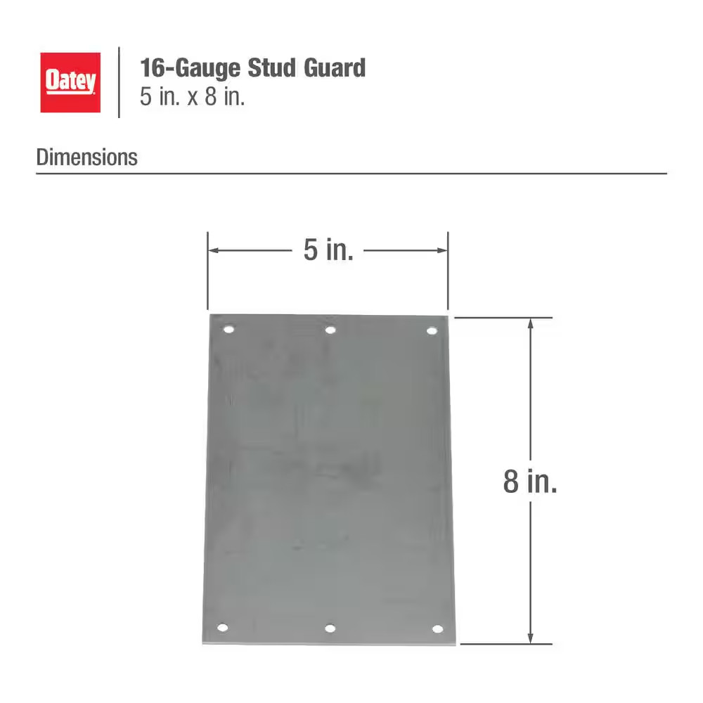 5 In. X 8 In. 16-Gauge Stud Guard Safety Plate (20-Pack)