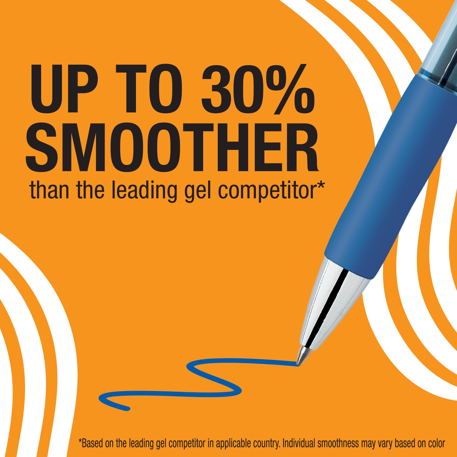 BIC Gelocity Pro Blue Gel Pens, Medium Point (0.7 mm), Blue Ink, 12-Count