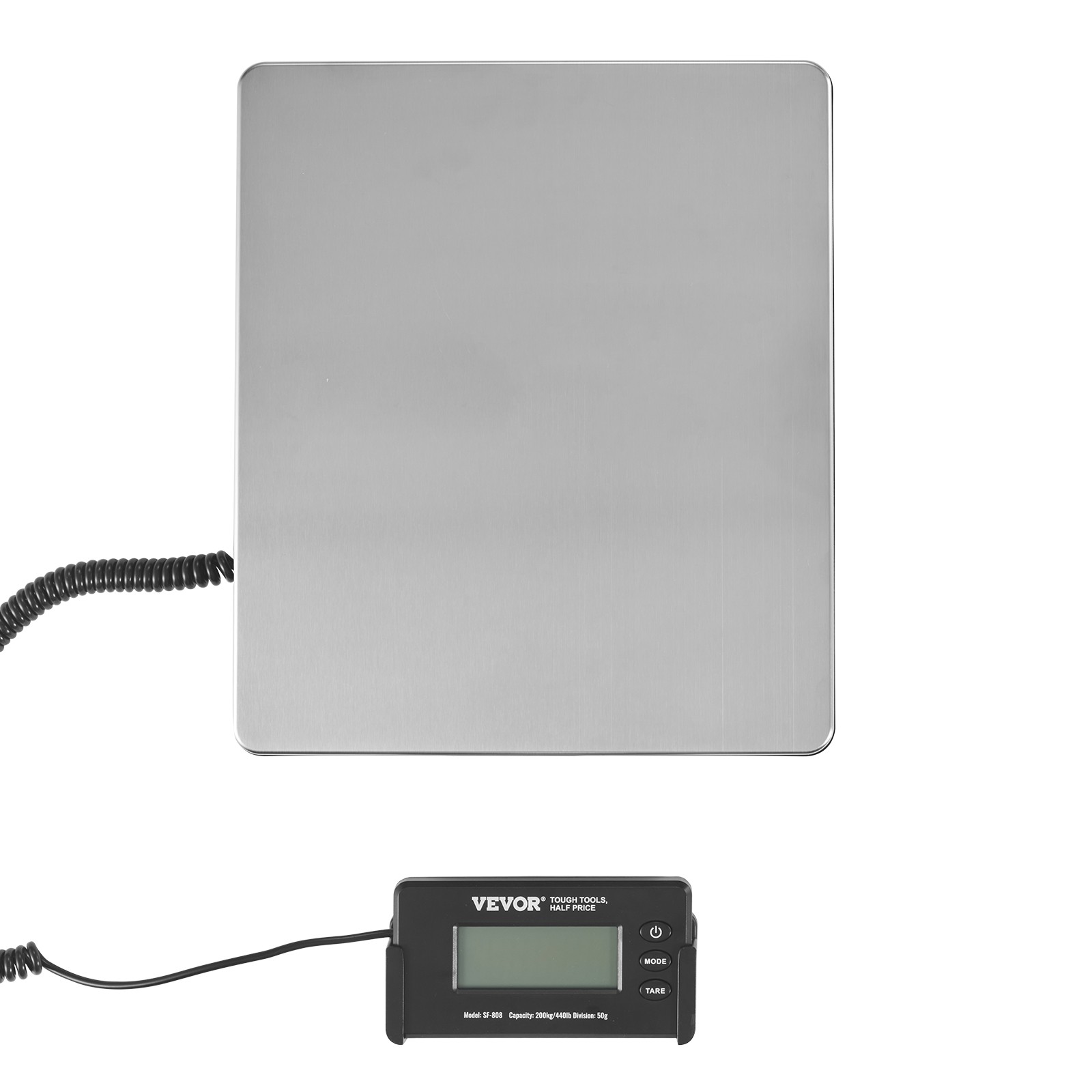 VEVOR Shipping Scale Digital Postal Scale 440 lbs x 1.7 oz. AC/DC Package LCD