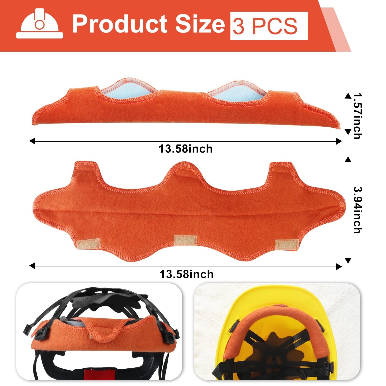 3PCS Hard Hat Sweatband Washable Reusable Sweat Bands for Hard Hats, Replacem…
