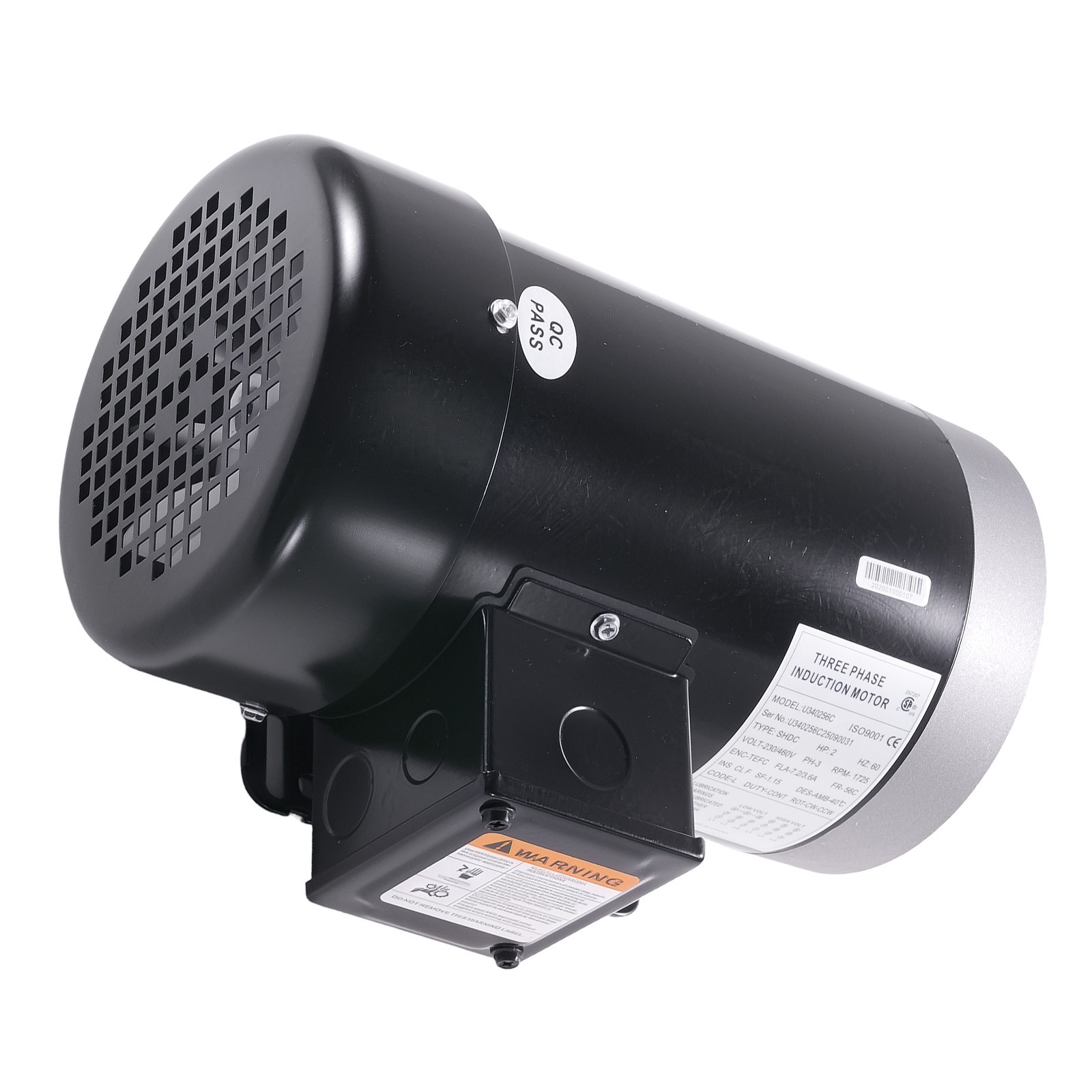 56C Frame 60 HZ 1800 RPM 2 HP Motor 3 Phase Electric Motor TEFC 230 / 460 Volt