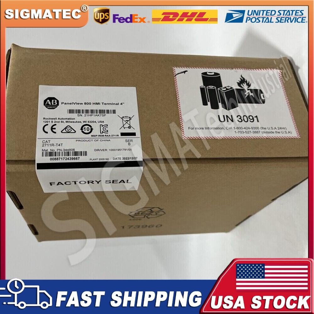 New Sealed AB 2711R-T4T PanelView 800 4-inch HMI Terminal 2711RT4T US Free Tax
