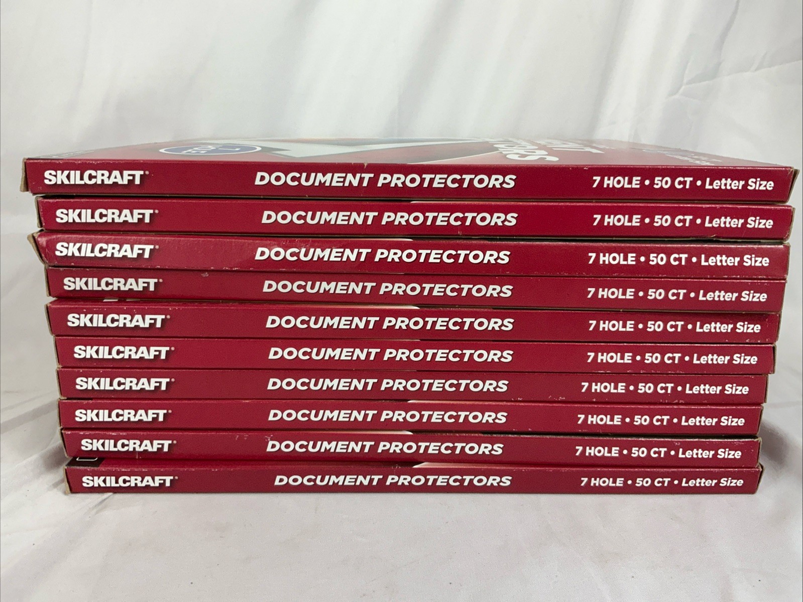 500 Count Skilcraft 7 Hole Document Protectors 8.5″ x 11″ Sheet 10 Boxes Of 50